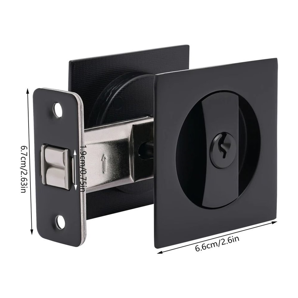 Premium Zinc Alloy Sliding Door Lock With Barn Door Latch Pocket Door Privacy Lock 7