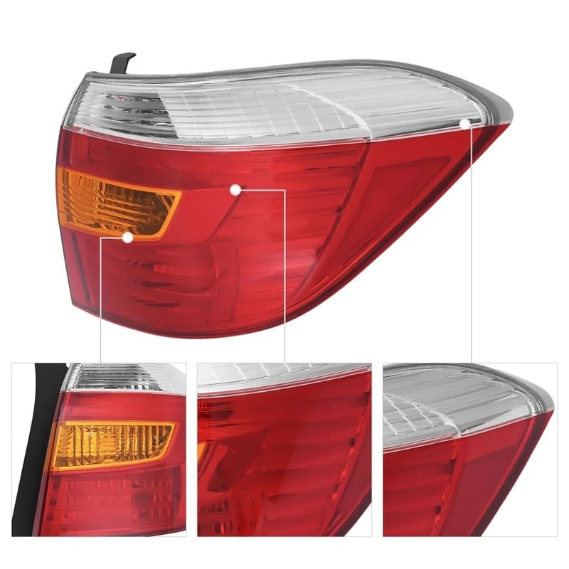 Premium Passenger Side Tail Light For Toyota Highlander Durable Replacement Lamp Assembly 5