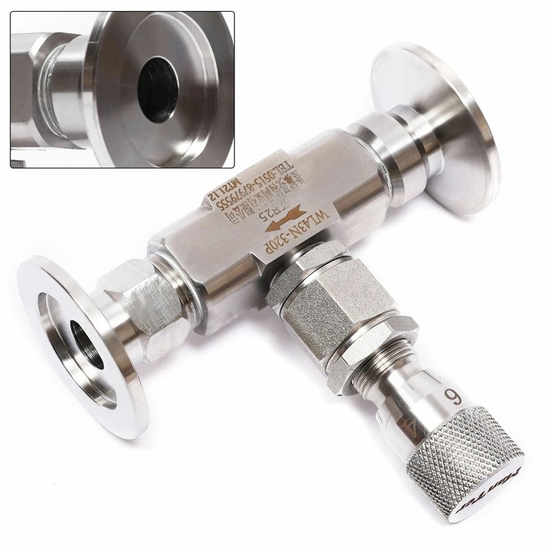 Precision Stainless Steel Valve Vace High Vacuum Metering Valve Bellows Sealed Valve Vacuum Isolati 0