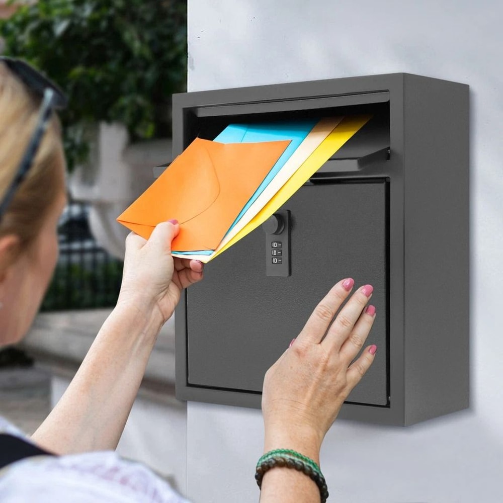 SecureGuard Wall Mounted Mailbox With Combination Lock 3