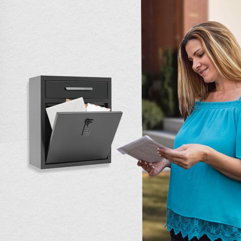SecureGuard Wall Mounted Mailbox With Combination Lock 5