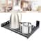 Premium Stainless Steel Microwave Wall Mount Shelf Kitchen Storage Rack With Hooks 1