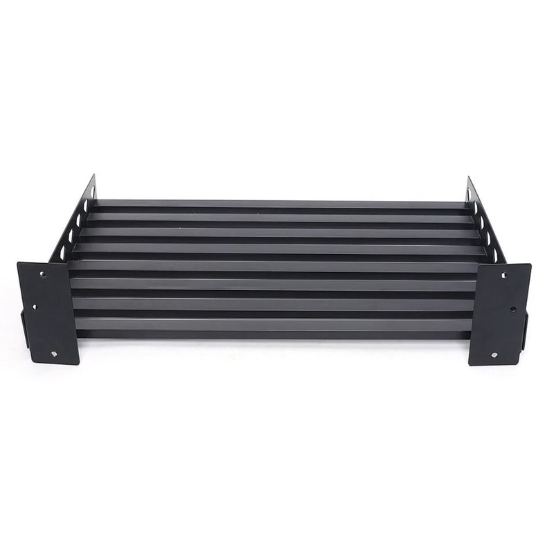 Premium Stainless Steel Microwave Wall Mount Shelf Kitchen Storage Rack With Hooks 6