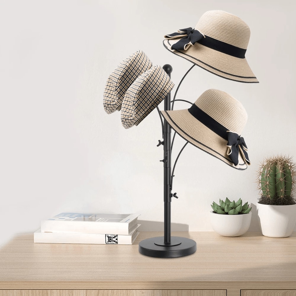 Modern Iron Hat Display Rack Stand Stylish Hat Storage Organizer For Home Retail 1