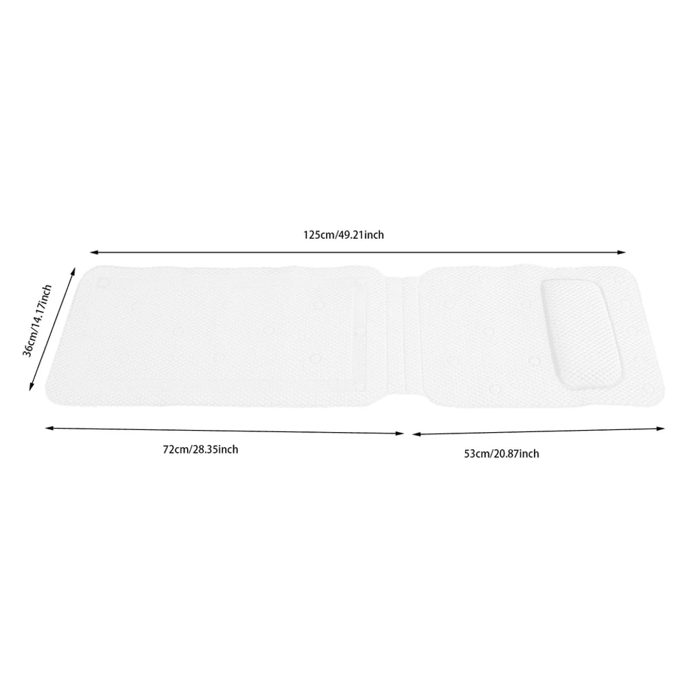 Comfort PVC Bathtub Mat With Bathtub Mat With Pillow Support And Full Body Cushion 1