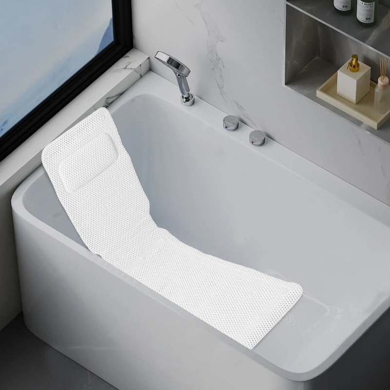 Comfort PVC Bathtub Mat With Bathtub Mat With Pillow Support And Full Body Cushion 6