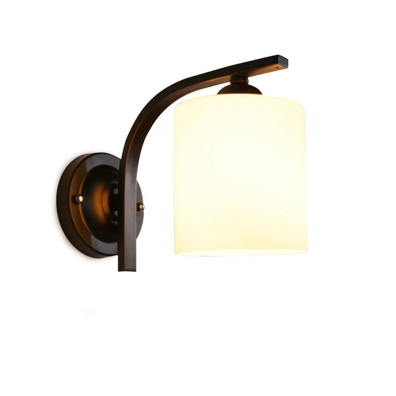 Modern Cylinder Glass Wall Sconce For Bedroom Hallway And Living Room Decor 6