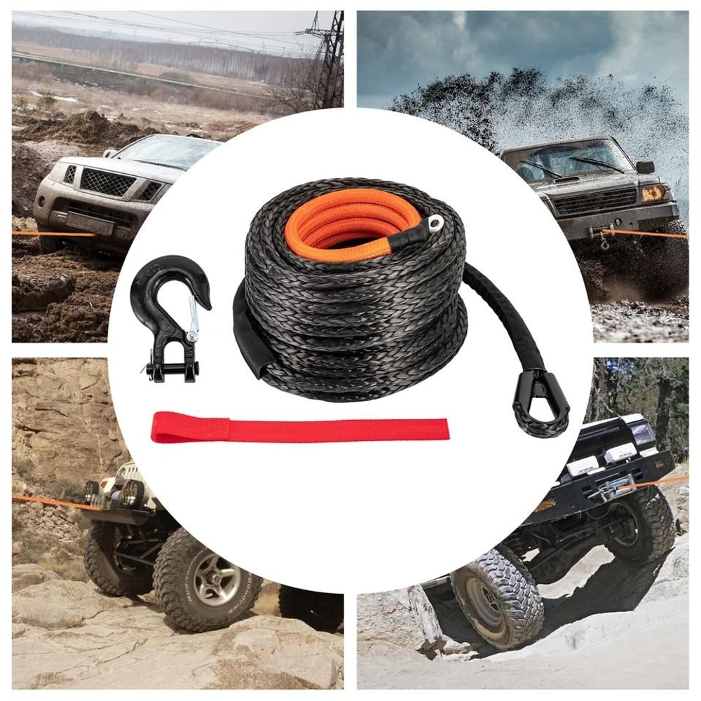 Synthetic Winch Rope Dyneema Winch Cable With Hook 5