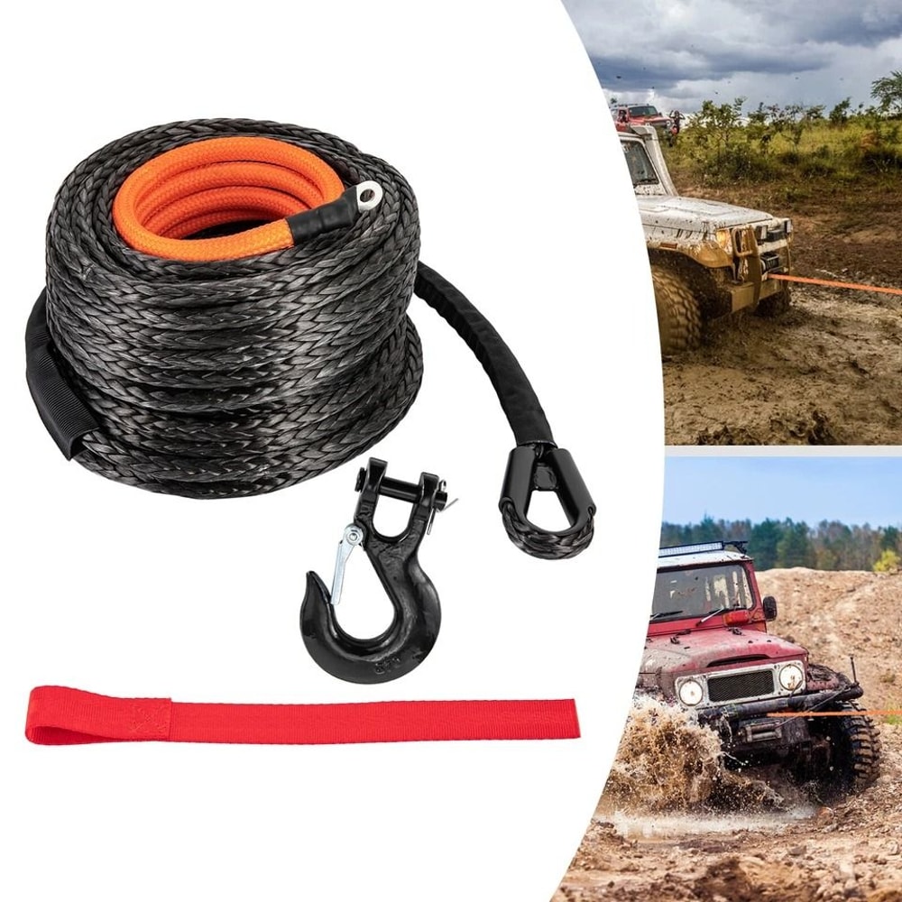 Synthetic Winch Rope Dyneema Winch Cable With Hook 6