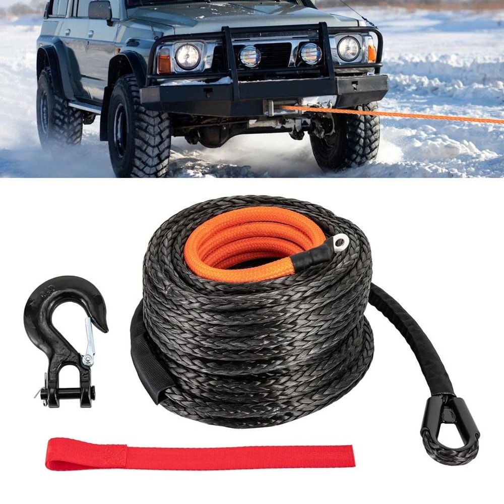 Synthetic Winch Rope Dyneema Winch Cable With Hook 0