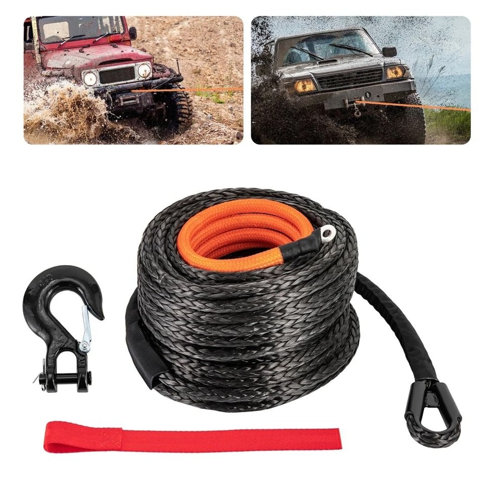Synthetic Winch Rope Dyneema Winch Cable With Hook 7