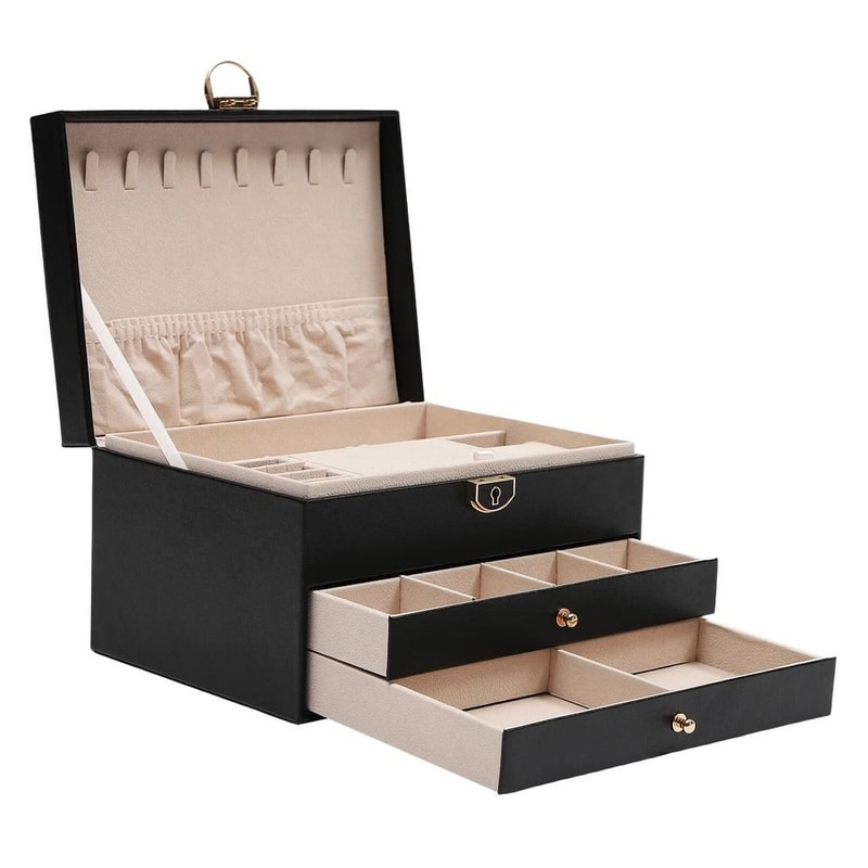 Lockable Jewelry Box Organizer With Velvet Lining 6