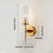 Modern Gold Wall Sconce With Glass Shade For Hallway Bedroom Bathroom 2