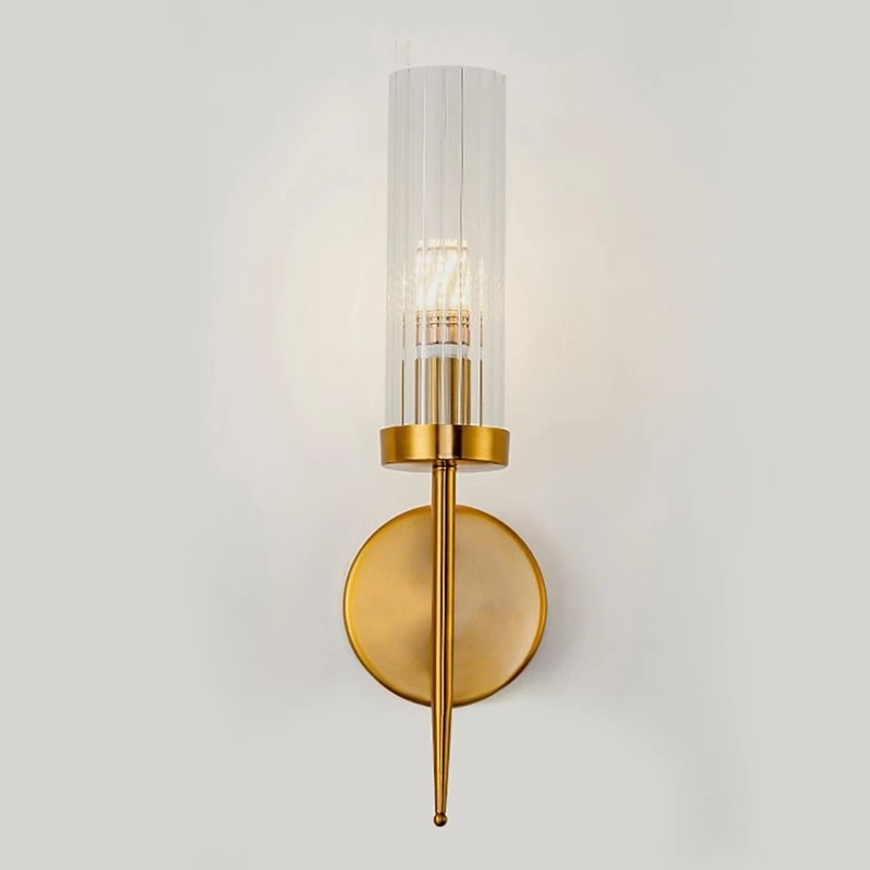Modern Gold Wall Sconce With Glass Shade For Hallway Bedroom Bathroom 5
