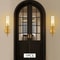 Modern Gold Wall Sconce With Glass Shade For Hallway Bedroom Bathroom 7