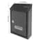 Secure Black Wall Mount Mailbox With Locking Door And Keys 6