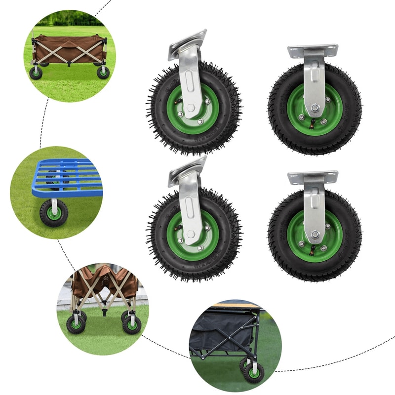 Heavy Duty Pneumatic Caster Wheels For Carts Wagons And Freight Equipment 1