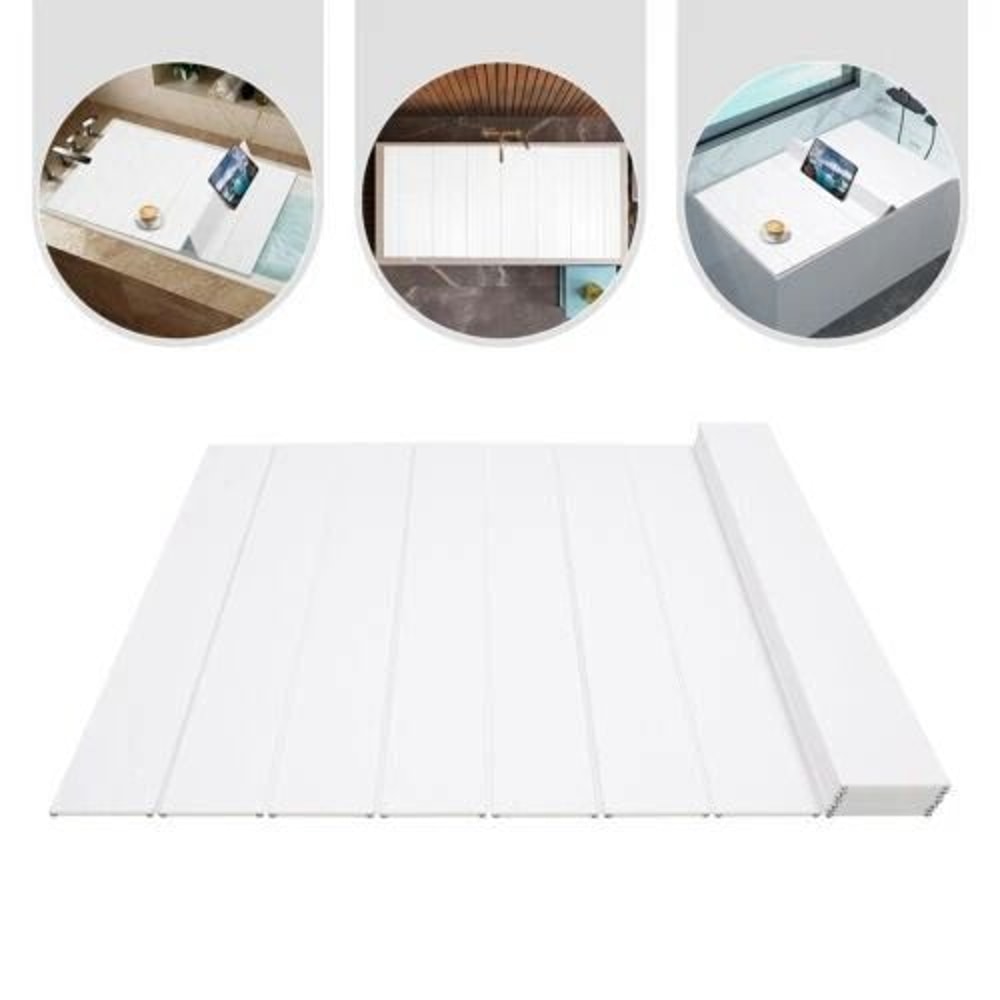 Foldable Bathtub Cover Insulated PVC Bath Lid And Dust Shield For Home Spa 6