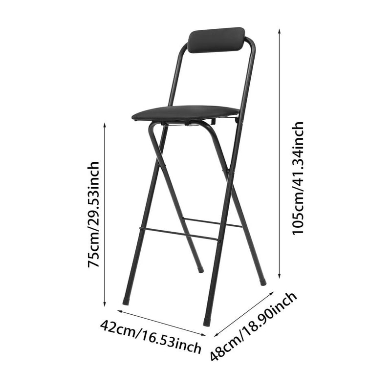 Space Saving Foldable Bar Chair Portable Tall Folding Stool For Kitchen Island Home Bar 4