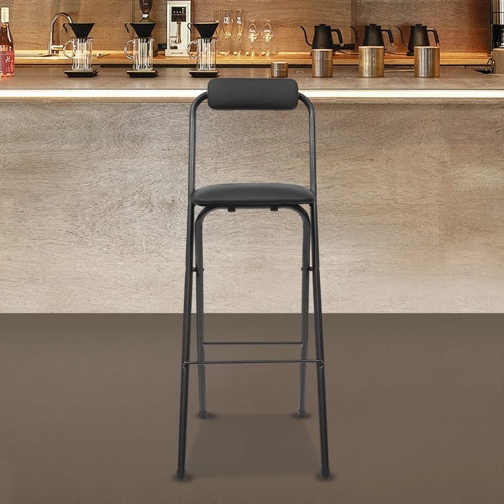 Space Saving Foldable Bar Chair Portable Tall Folding Stool For Kitchen Island Home Bar 6