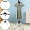 Portable Garment Steamer Holder With Folding Clothes Drying Rack And Clips 1