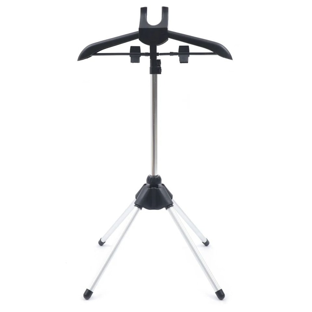 Portable Garment Steamer Holder With Folding Clothes Drying Rack And Clips 0