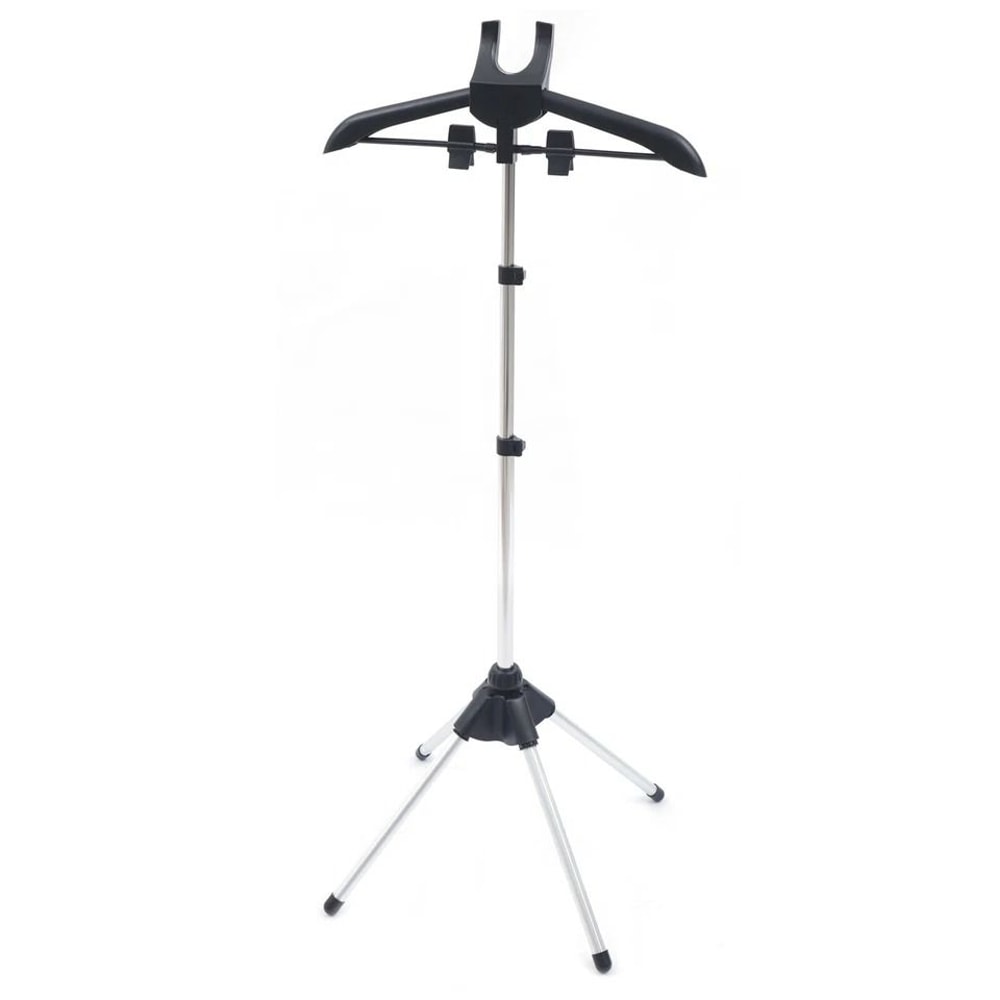 Portable Garment Steamer Holder With Folding Clothes Drying Rack And Clips 2