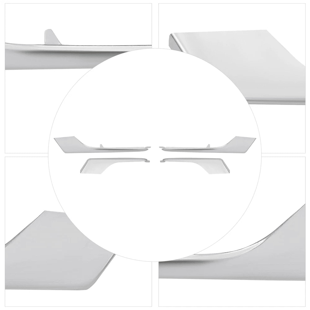 Tesla Model X Fog Light Chrome Trim Front Bumper Molding 5