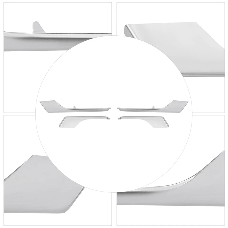 Tesla Model X Fog Light Chrome Trim Front Bumper Molding 5