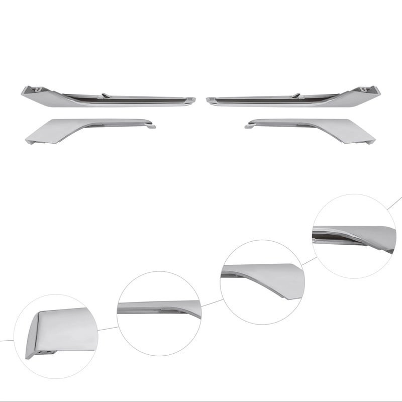 Tesla Model X Fog Light Chrome Trim Front Bumper Molding 7