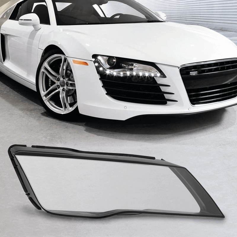 Right Audi Headlight Lens Cover Clear Front Replacement 7