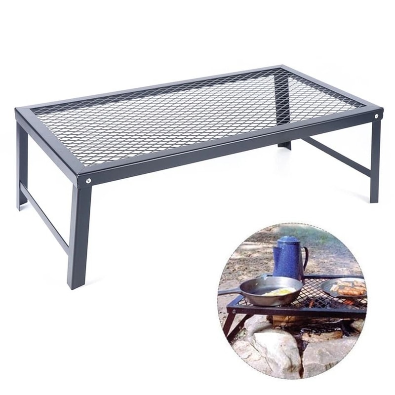 Foldable Camping Grill Portable Fire Pit Grate For Campfire Cooking 3