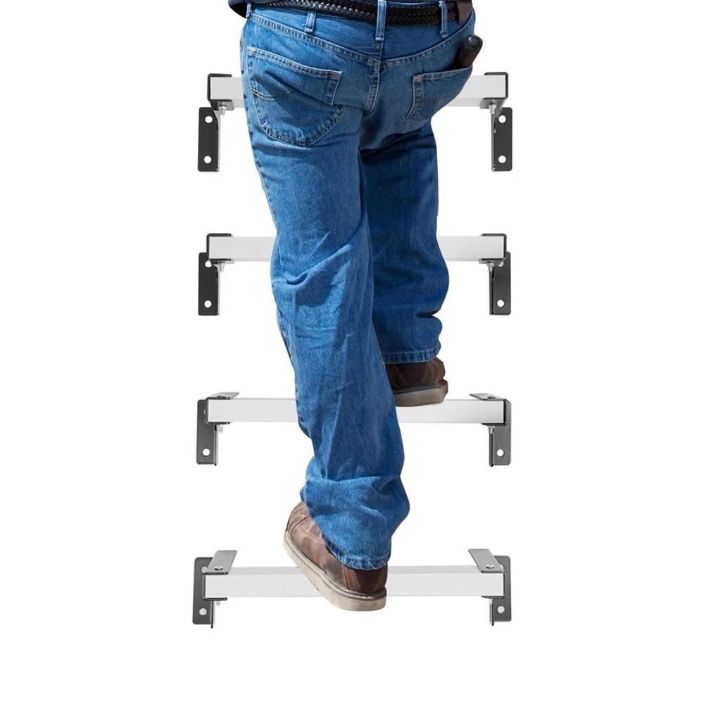 Wall Mounted Ladder Adjustable Window Well Egress Ladder For Home Safety 7