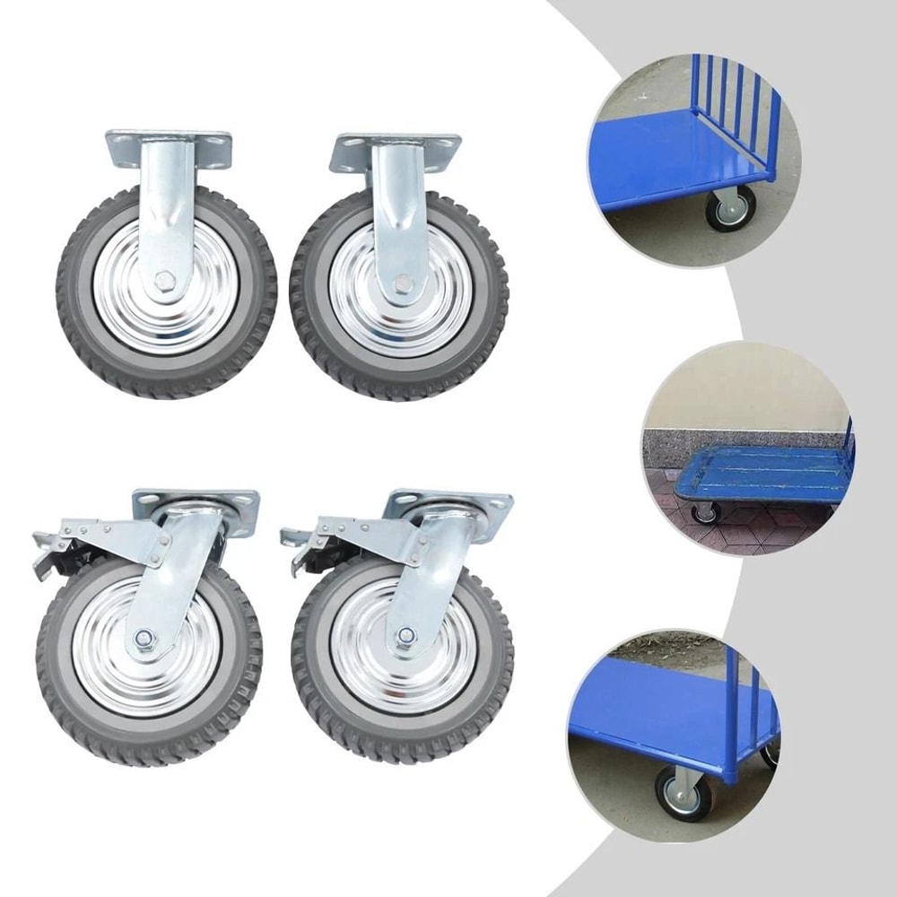 Heavy Duty Caster Wheels With Brake For Carts Equipment And Workshop Use 1