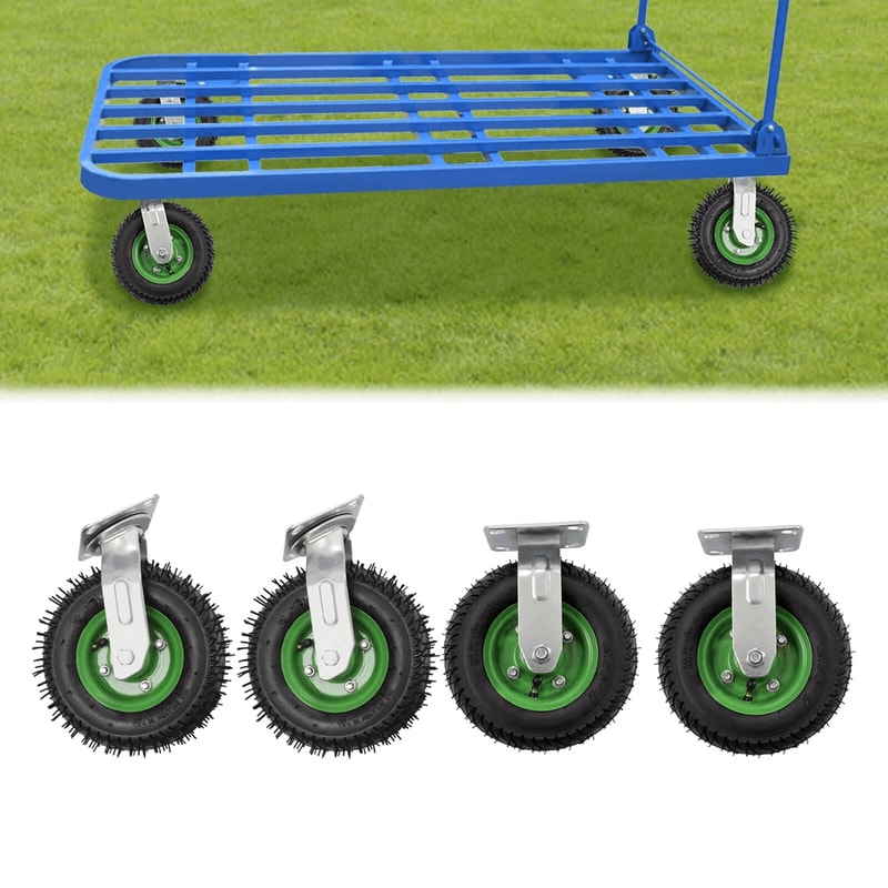 Pneumatic Caster Wheels For Farm Carts Swivel Rigid 6