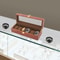 Slot Brown Watch Box With Glass Lid Watch Display Case Organizer 0