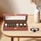 Slot Brown Watch Box With Glass Lid Watch Display Case Organizer 1