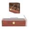 Slot Brown Watch Box With Glass Lid Watch Display Case Organizer 4