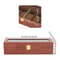 Slot Brown Watch Box With Glass Lid Watch Display Case Organizer 4