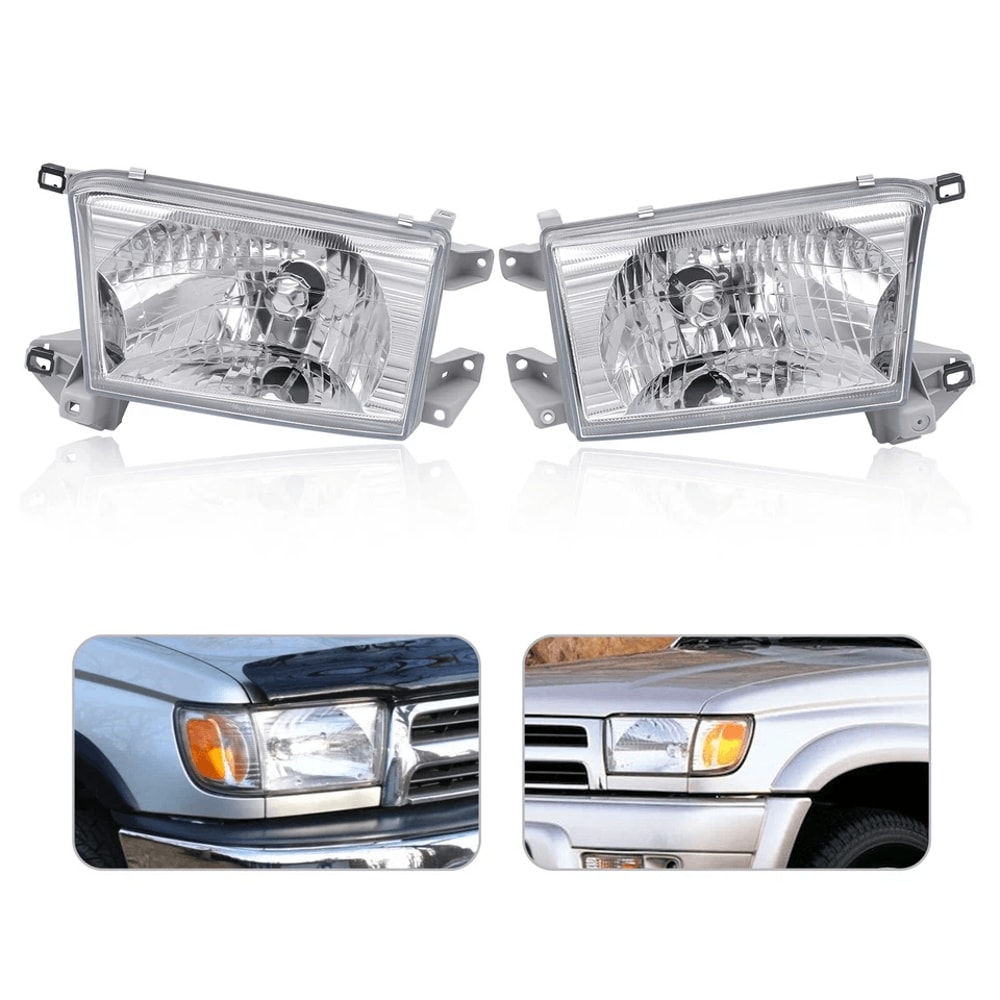 Toyota Runner Headlights Projector Style White Housing Pair 6