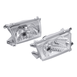 toyota runner headlights projector style white housing pair