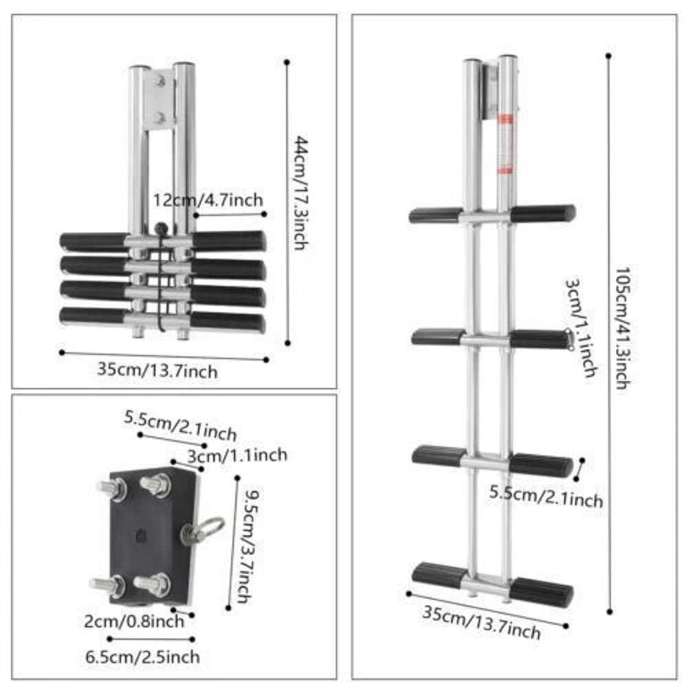 Step Telescopic Stainless Steel Boat Pool Ladder Capacity 7