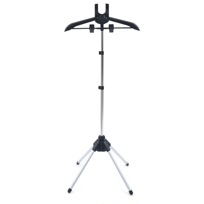 Adjustable Garment Hanger Drying Rack And Handheld Clothes Steamer Holder 3