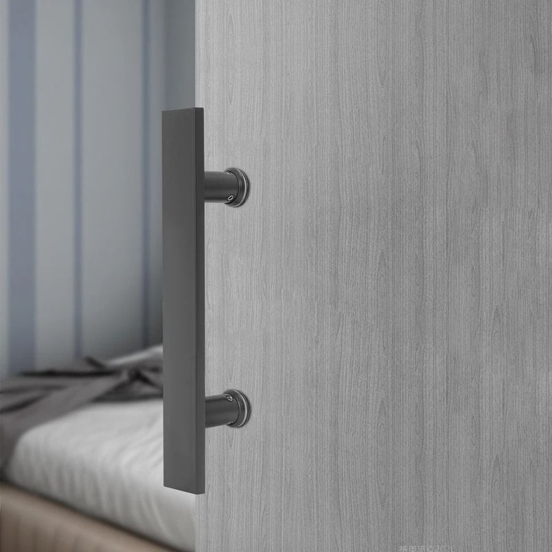 Matte Black Stainless Steel Sliding Door Handle For Barn Doors Cabinets And Closets 2