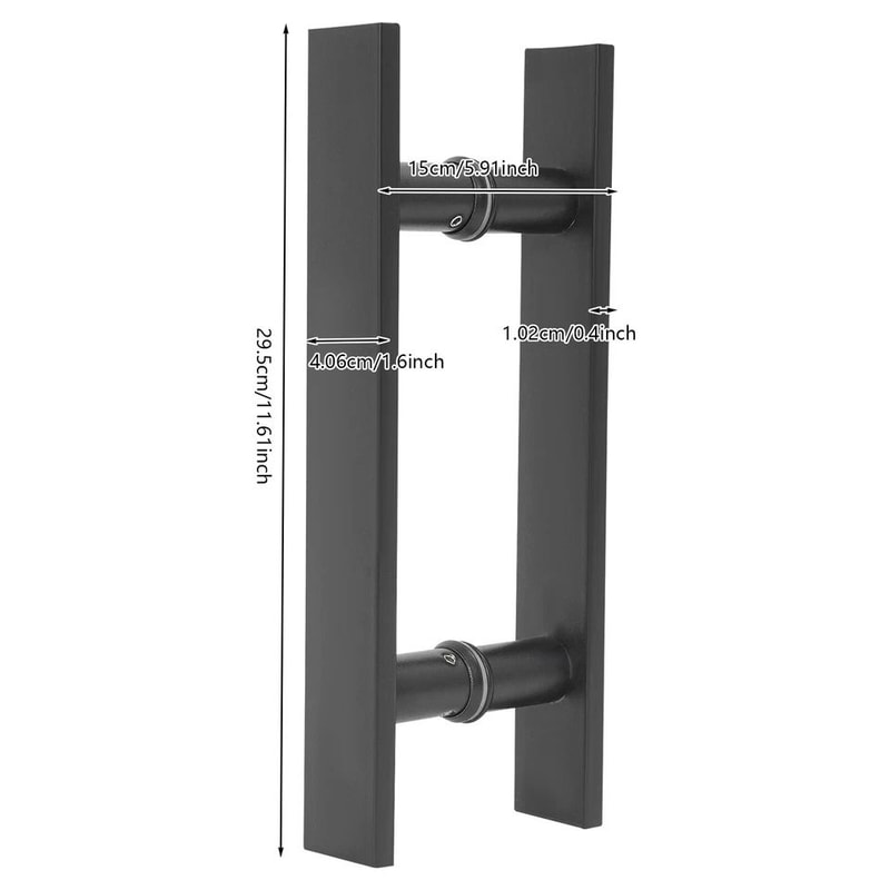 Matte Black Stainless Steel Sliding Door Handle For Barn Doors Cabinets And Closets 4