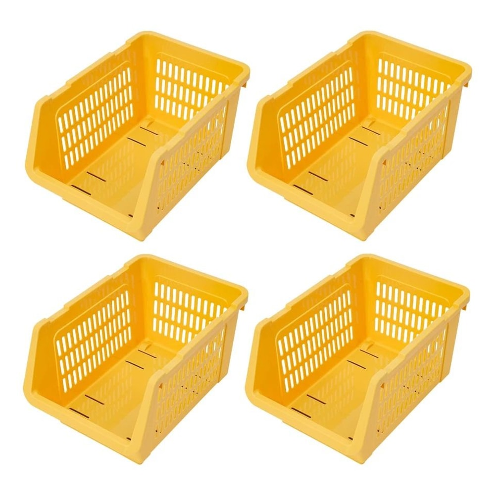 Stackable Organizer Baskets For Kitchen Closet Pantry Storage 2