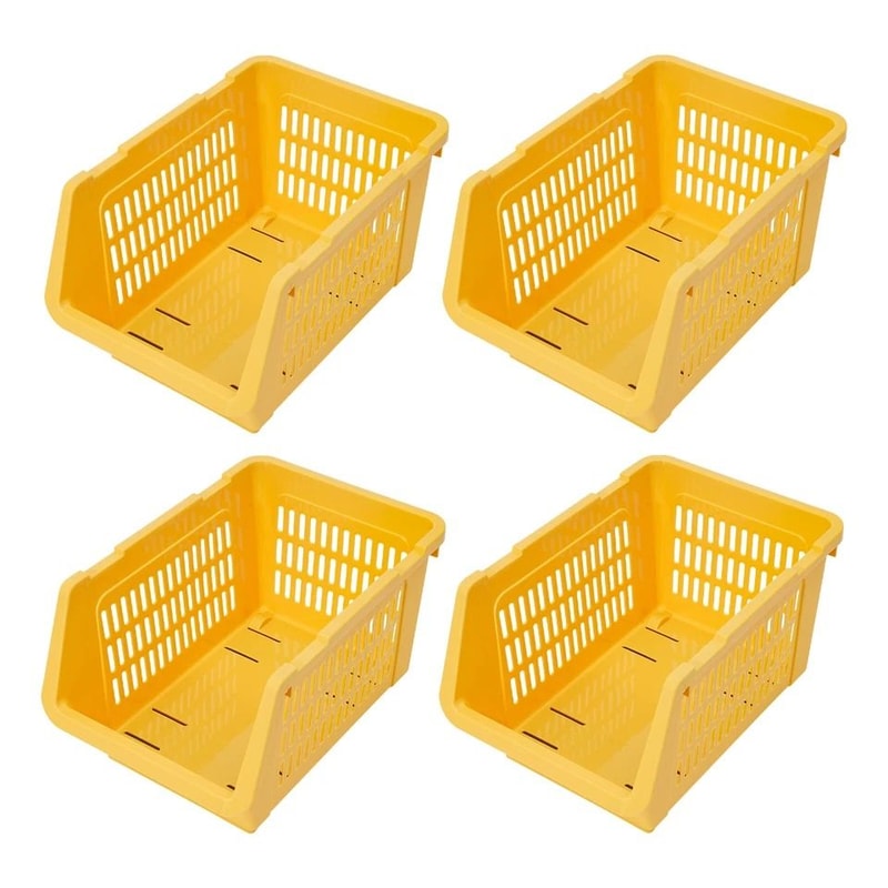 Stackable Organizer Baskets For Kitchen Closet Pantry Storage 2