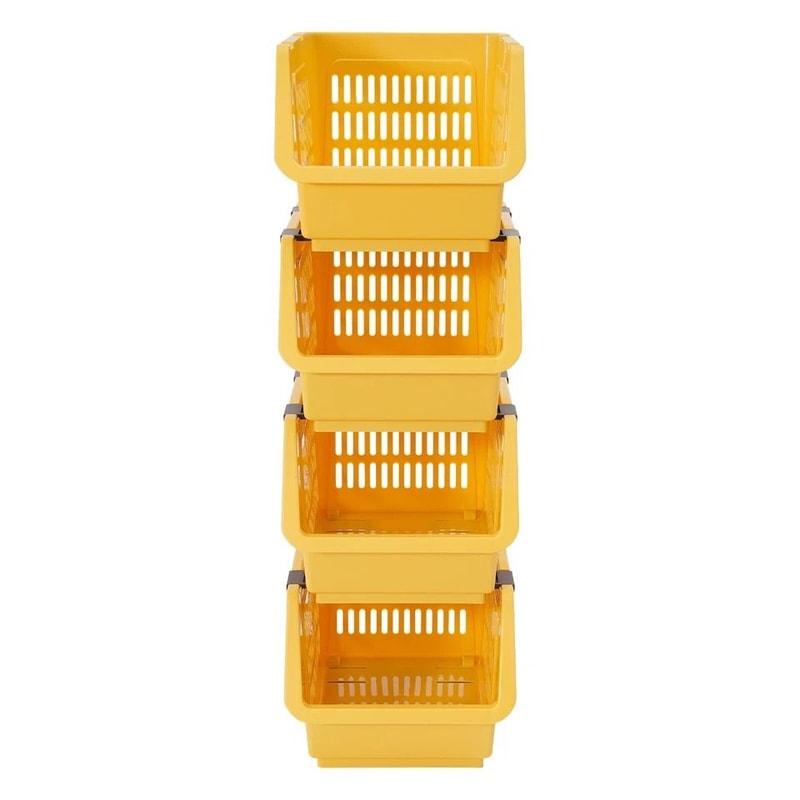 Stackable Organizer Baskets For Kitchen Closet Pantry Storage 6