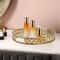 Gold Mirrored Vanity Tray With Handles For Bathroom Counter Decor 0