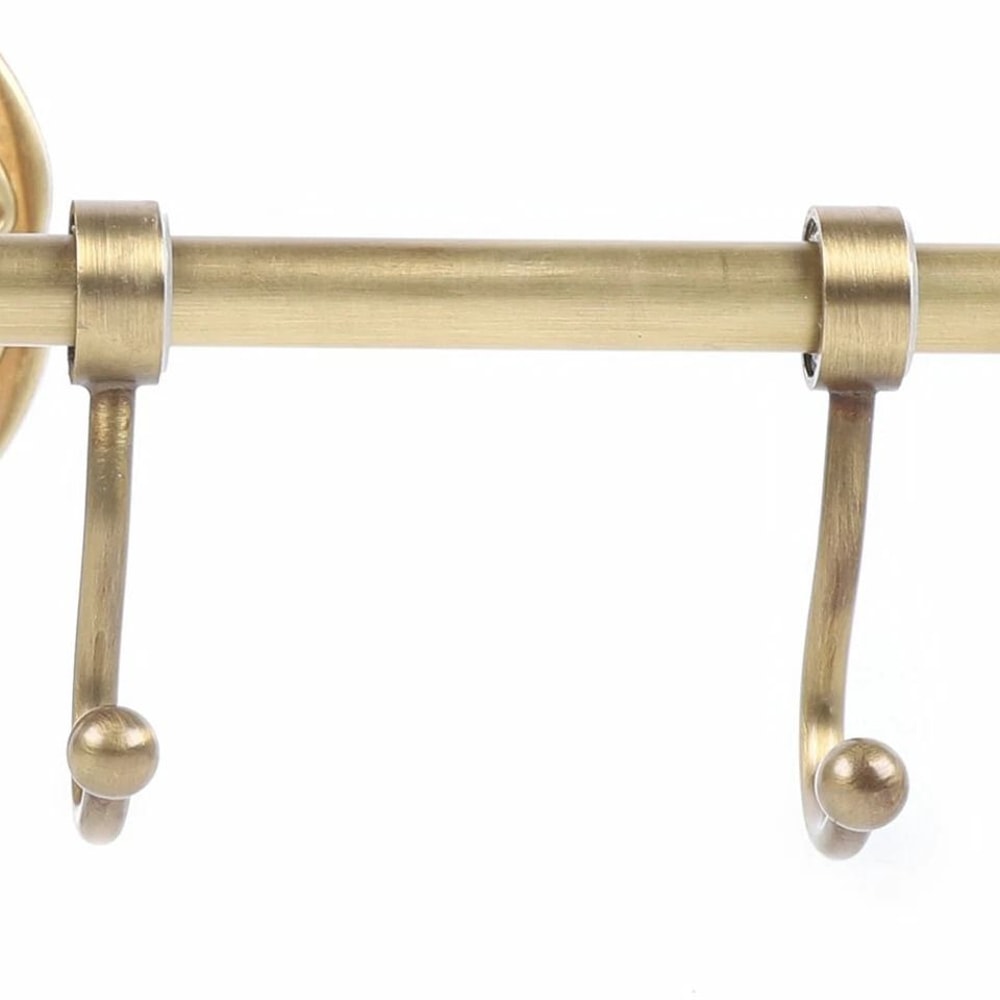 Vintage Brass Towel Rack With Wall Mounted Shelf 1